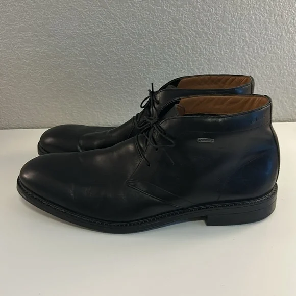 Clarks Men's Black Leather Chilver HI GTX Size 12 Classic Business